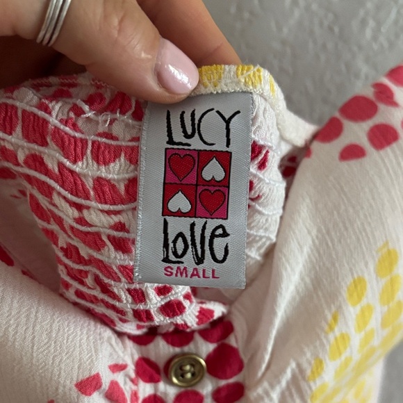 Lucy love Polka Dot Women's Top - Red, Yellow, and White - Picture 3 of 4